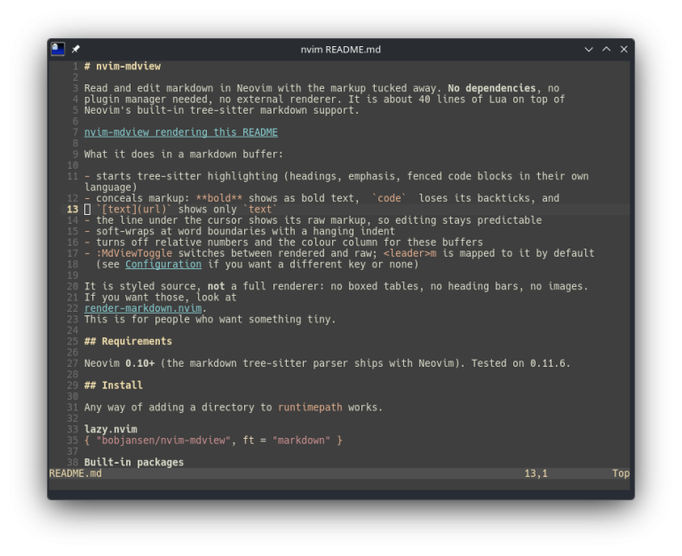 Neovim Markdown Viewer – Bob's Blog